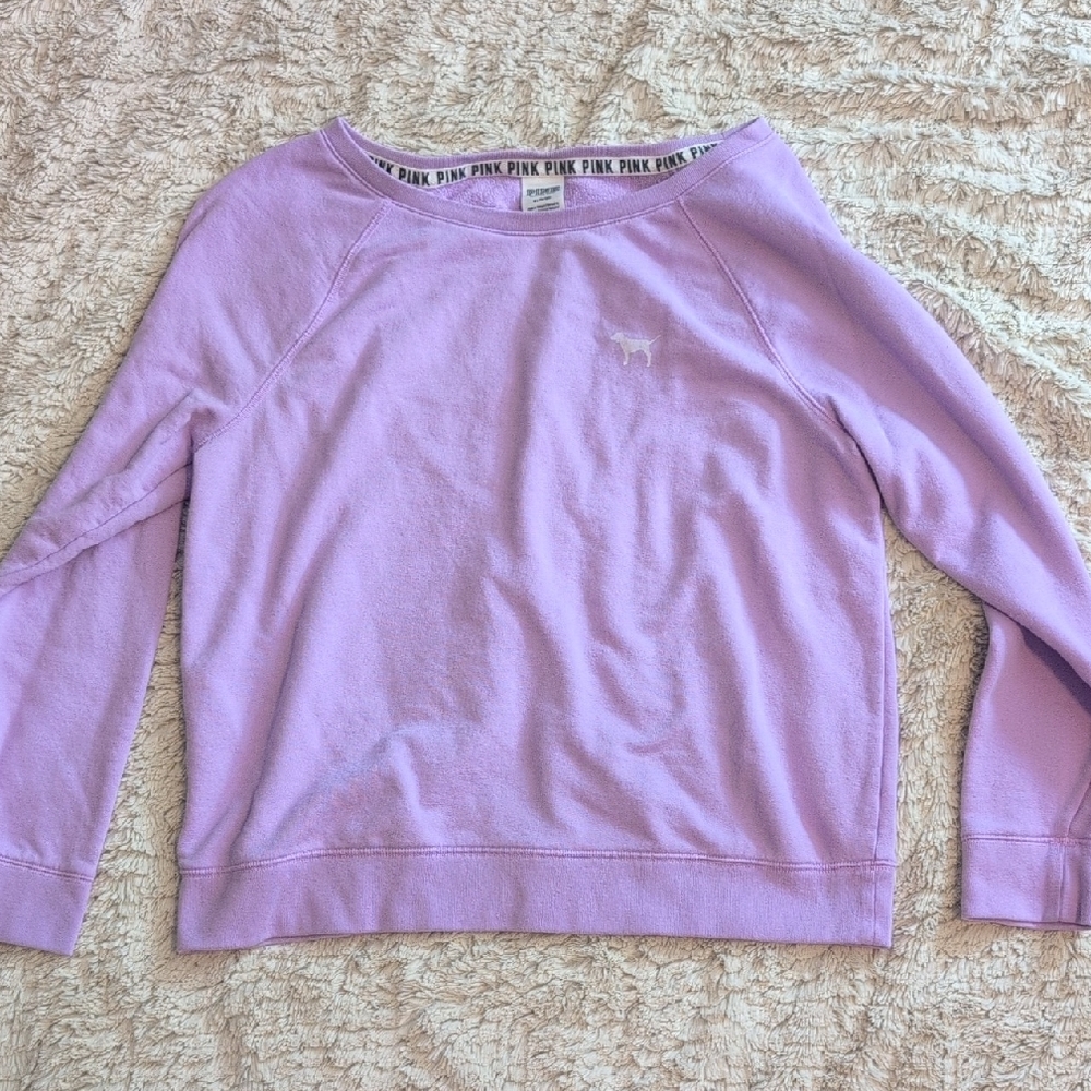 PINK Lavender Crewneck Sweatshirt